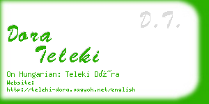 dora teleki business card